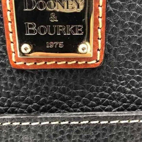 Dooney & Bourke Shoulder Bag Black Lexington  Leather Black Purse Handbag Tote - Picture 8 of 10